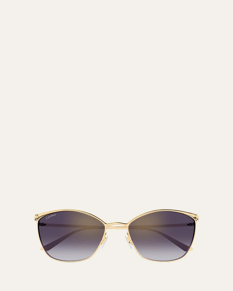 Panthère Cat-Eye Metal Sunglasses